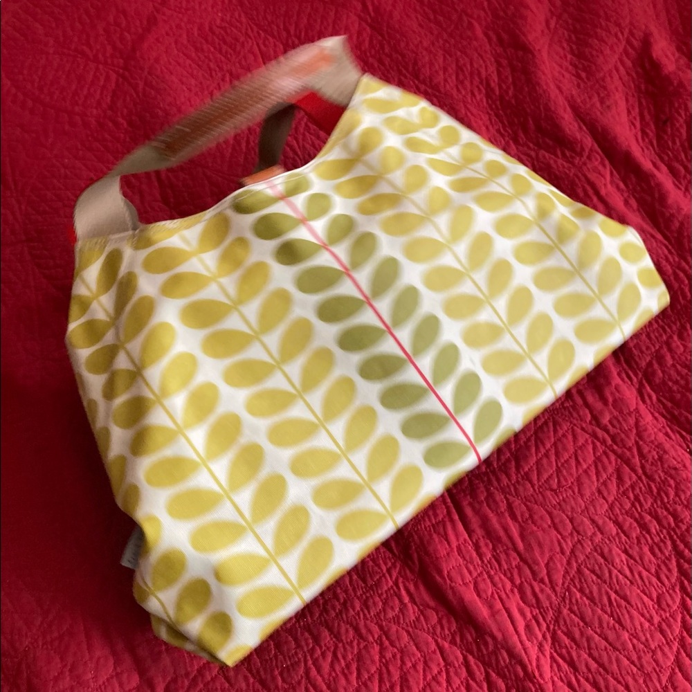 Orla Kiely Classic Stem Check Shoulder Bag Tote Gre… Gem